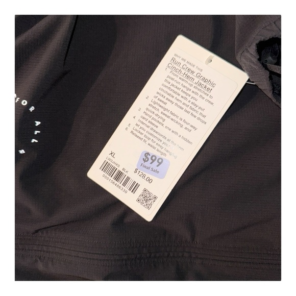 Lululemon Mile Maker Run Crew Cinch-Hem Jacket Black XL (12/14) NWT - Picture 5 of 6